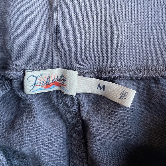 Faherty Linen Blend Jogger Pants Gray M | Casual Lounge Relaxed Fit Tencel Blend - Picture 3 of 5